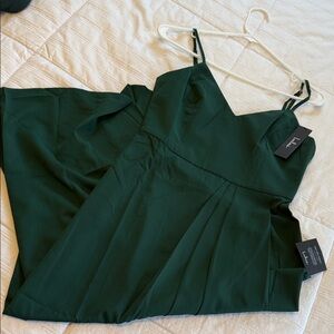 Lulu's Forest Green Midi Dress